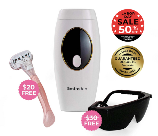 5MINSKIN AT-HOME LASER HAIR REMOVAL HANDSET - 50% OFF LABOR DAY SALE
