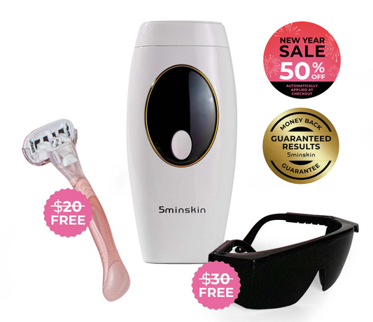 5MINSKIN AT-HOME LASER HAIR REMOVAL HANDSET - 50% OFF NEW YEAR SALE