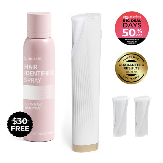 5MINSKIN ELECTRIC DERMAPLANING TOOL + FREE HAIR IDENTIFIER SPRAY - 50% OFF AMAZON PRIME DAY SALE